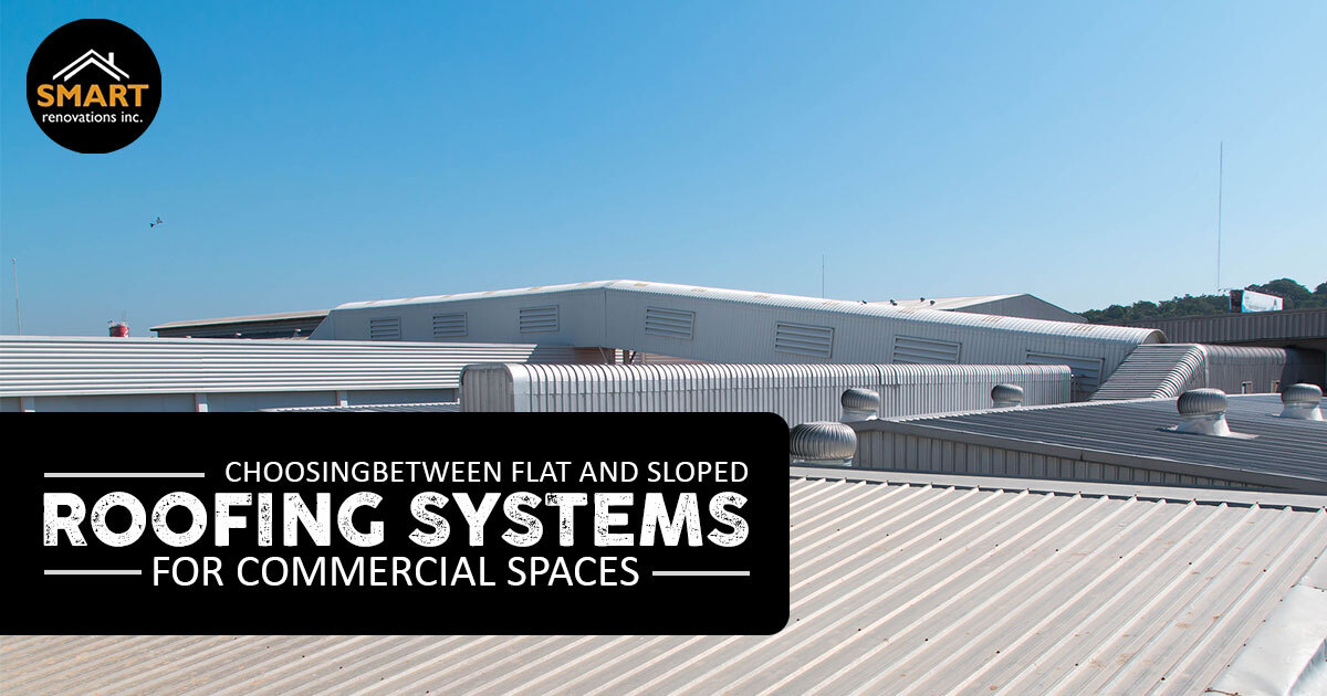 Choosing Between Flat and Sloped Roofing Systems for Commercial Spaces